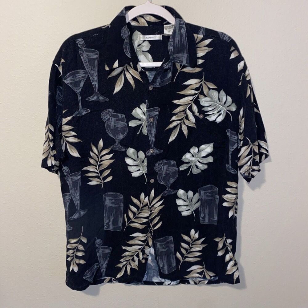 Moda Campia Moda Men’s Button Down Black
